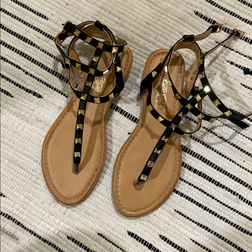 Black Studded Sandals Valentino dupe size 7